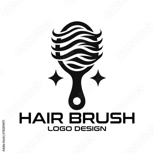 Hair Brush Vector Logo Design