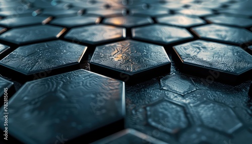 Hexagonal Grid Texture, Clean and modern, hexagonal grid textures provide a structured backdrop for tech-related designs or futuristic themes