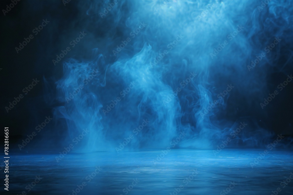 Blue smoke on a dark background,  Abstract smoke background,  Smoke background