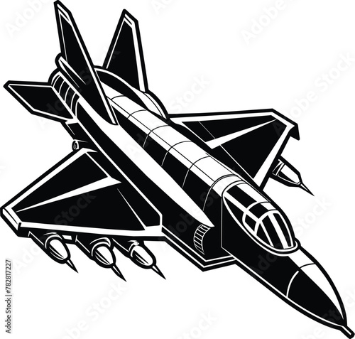 F4 phantom artistry Aircraft Silhouette Vector 