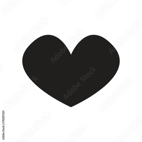 heart - Vector icon, love icon symbol black color solid icon.