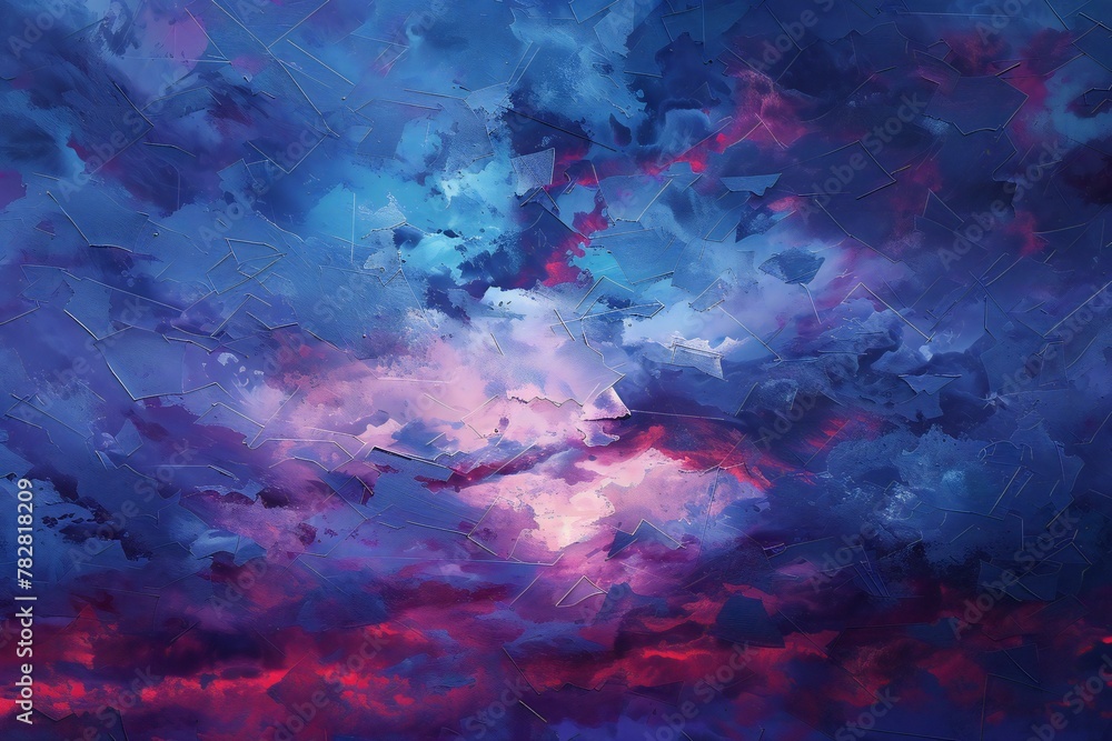 Clouds and sky abstract background,  Digital painting,   rendering