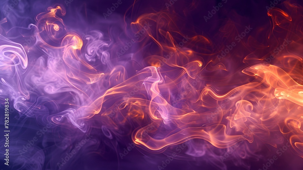 abstract black fire texture on a dark purple and yellow background abstract black fire texture on a dark purple and yellow background