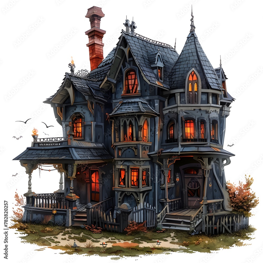 halloween haunted house concept art