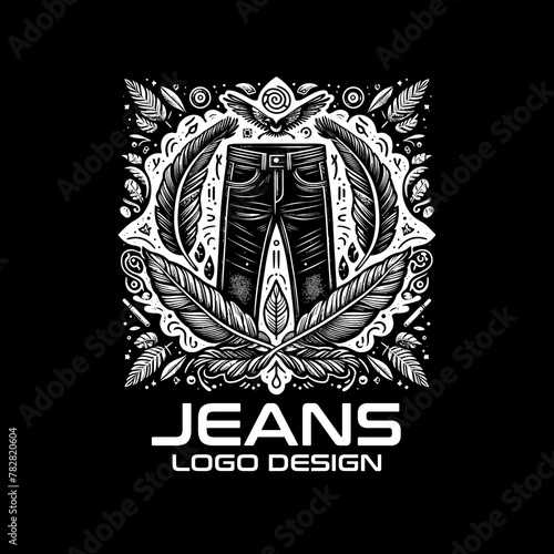 Jeans Vector Logo Design photo