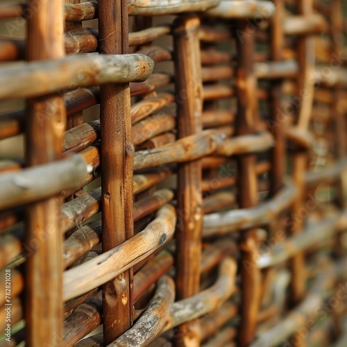 close up of an wooden fence