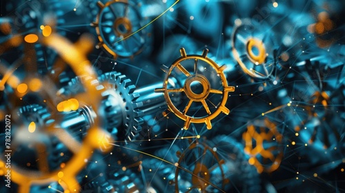 A network of interconnected gears and cogs representing the complexity of data analysis. © Ibraheem