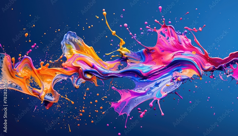 Abstract Paint Splatter, Dynamic and colorful paint splatter textures, great for adding energy and movement to digital artworks or creative project