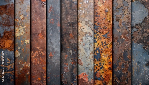 Distressed Metal Surface, Weathered and rusted metal textures with patina and corrosion, perfect for creating industrial or grunge-inspired designs with an authentic edge