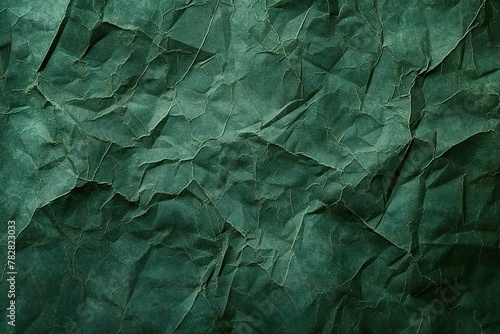Green crumpled paper texture,  Abstract background and texture for design