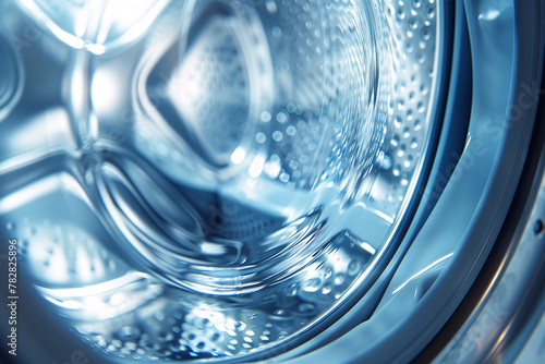 close up of modern washing machine