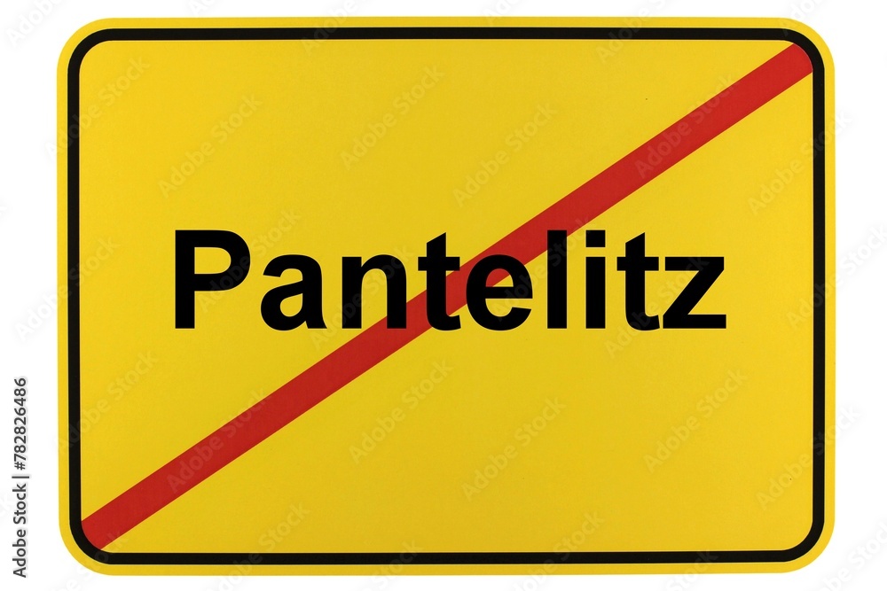 Illustration eines Ortsschildes der Gemeinde Pantelitz in Mecklenburg-Vorpommern Illustration eines Ortsschildes der Gemeinde Pantelitz in Mecklenburg-Vorpommern