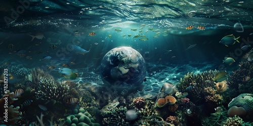 earth on the bottom of the sea