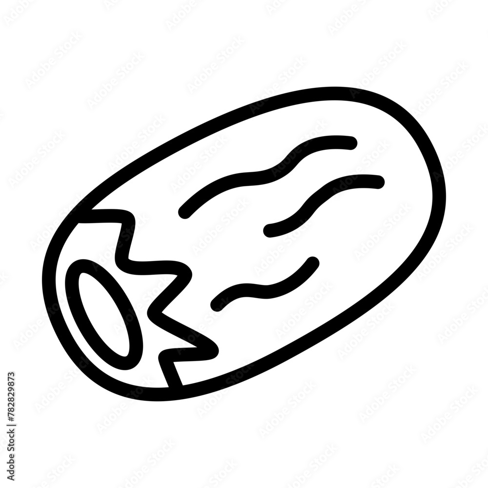 dates fruit Vector Line Icon Design dates fruit Vector Line Icon Design