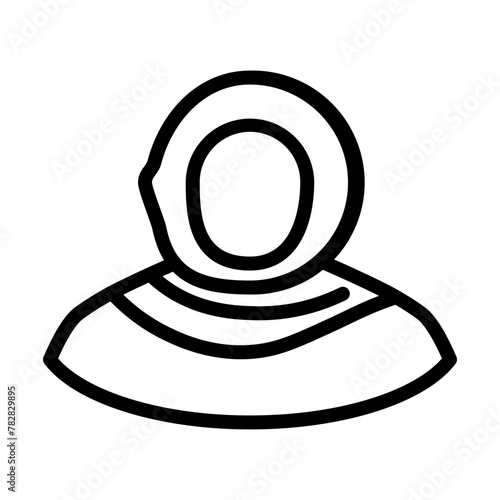 traditional arabic dress woman Vector Line Icon Design