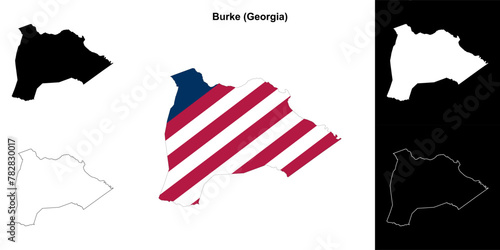 Burke County (Georgia) outline map set