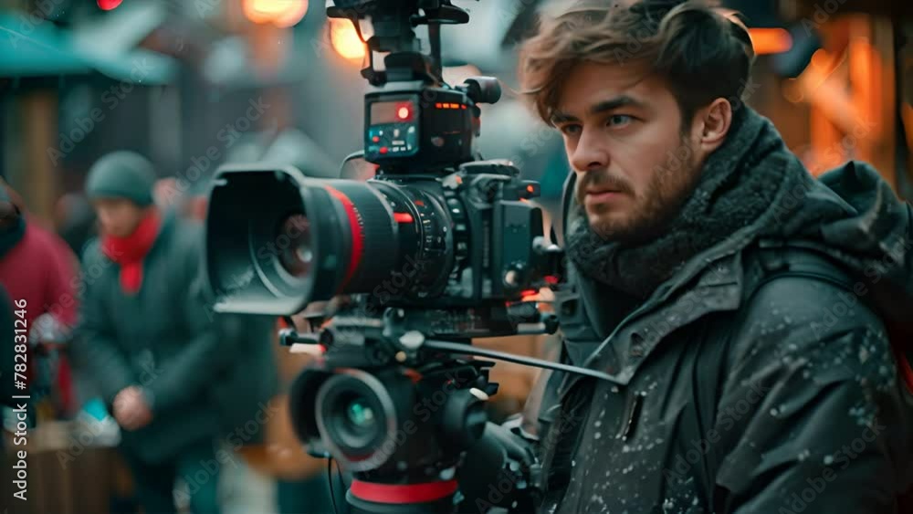 eyecatching photo of filming documentary,generative ai eyecatching photo of filming documentary,generative ai