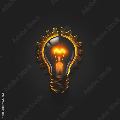 Innovative Ideas Lightbulb and Gears Logo