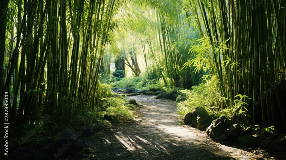 Fototapeta premium bamboo forest in the morning.
