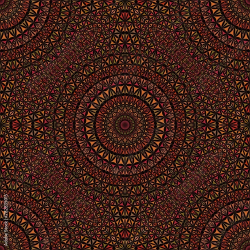 brown-abstract-mandala-mosaic-pattern-background-design