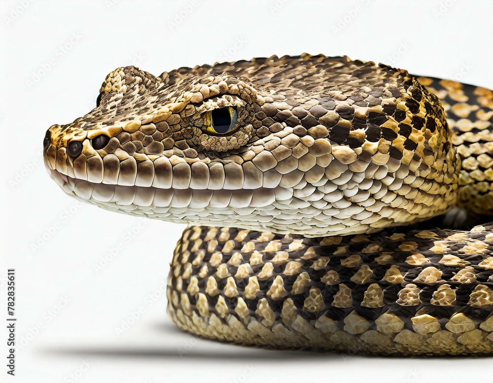 Close-up of the face of a deadly puff adder Close-up of the face of a deadly puff adder