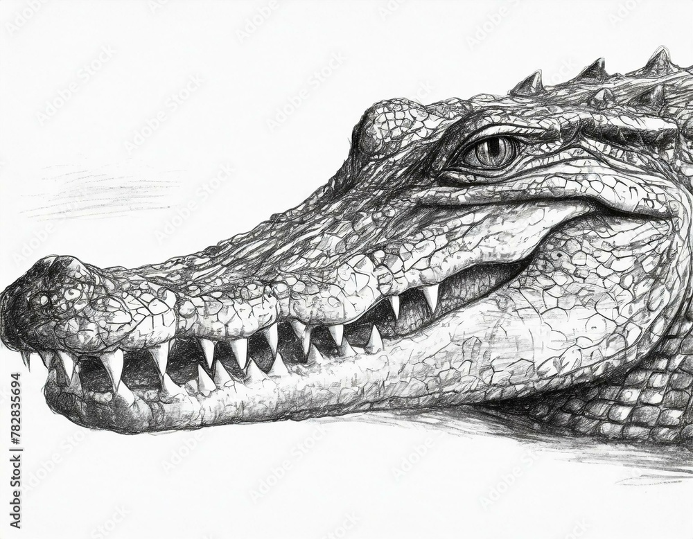 Obraz premium Close-up of the face of a Nile crocodile