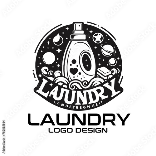 Laundry Vector Logo Design photo