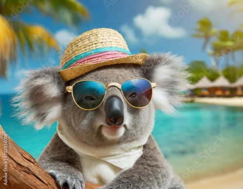 Koala at a tropical resort relaxing on vacation © Rex Wholster