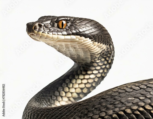 Close-up of the face of a cobra snake