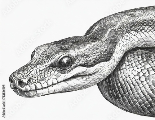 Close-up of the face of a Burmese pythin