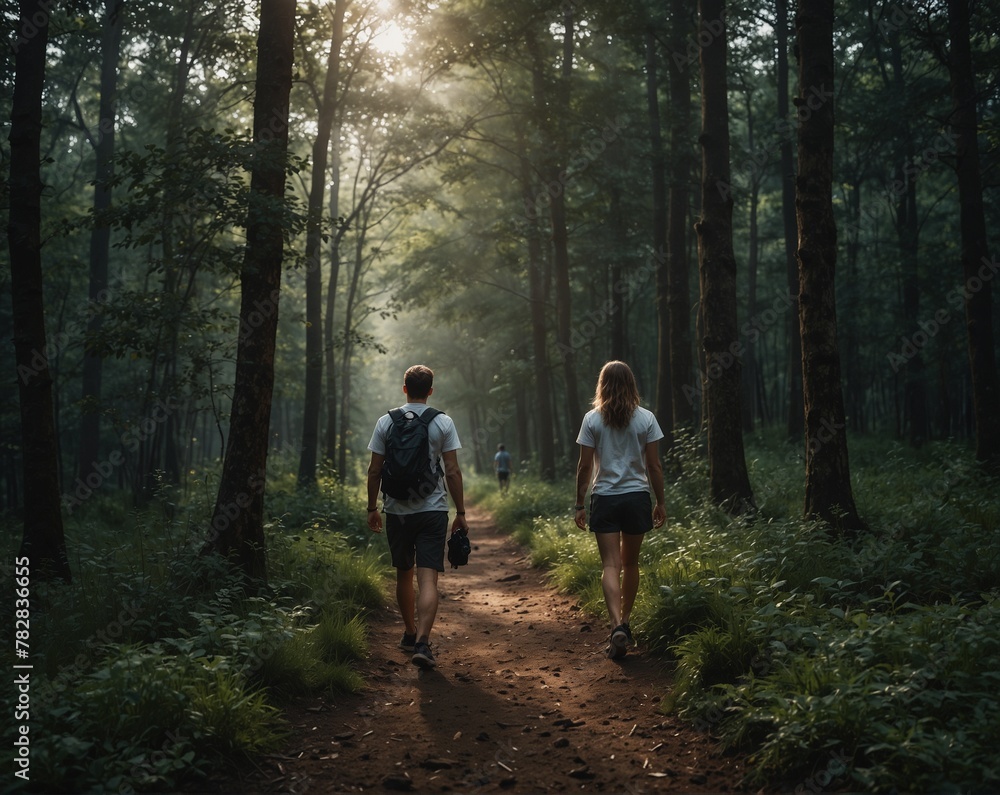 Fototapeta premium walking in the woods