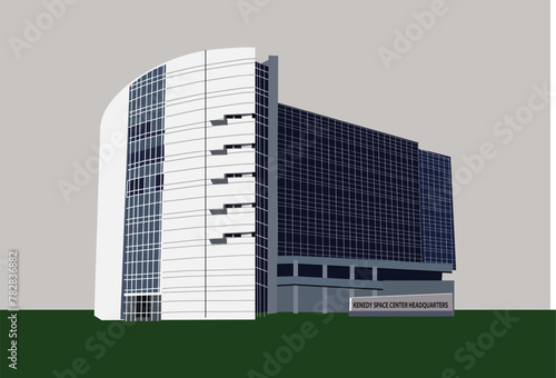 Cuadro en lienzo Kennedy space research center vector art,