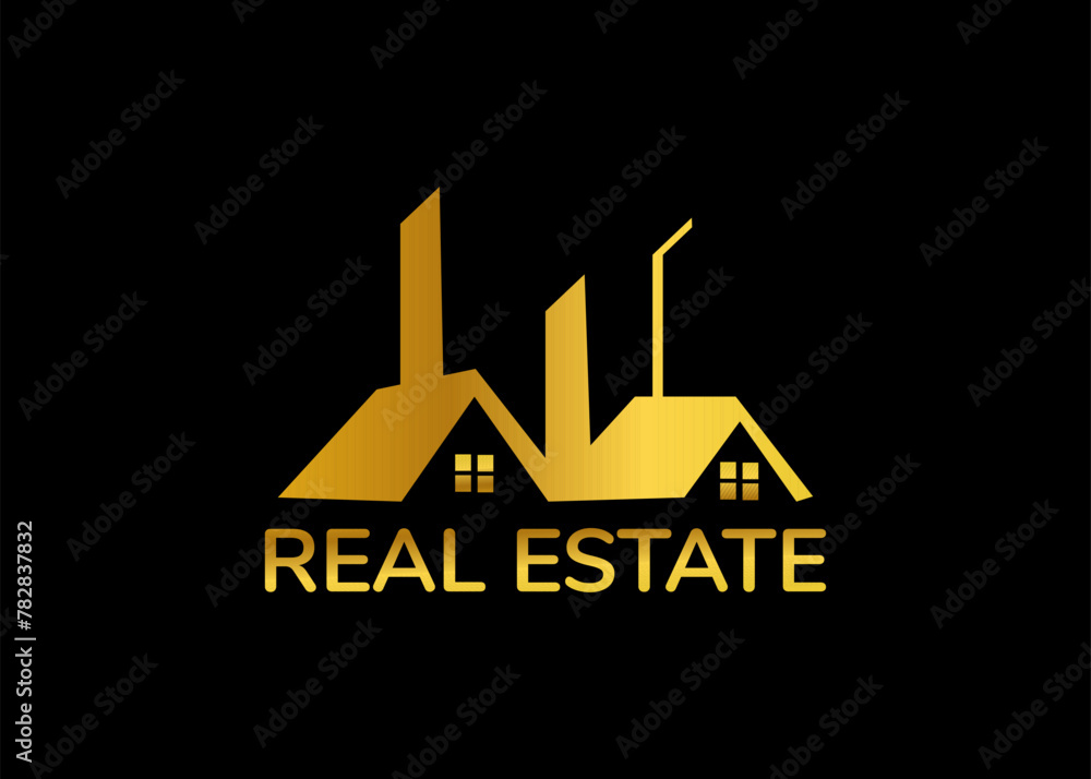 real estate house and building logo design real estate house and building logo design