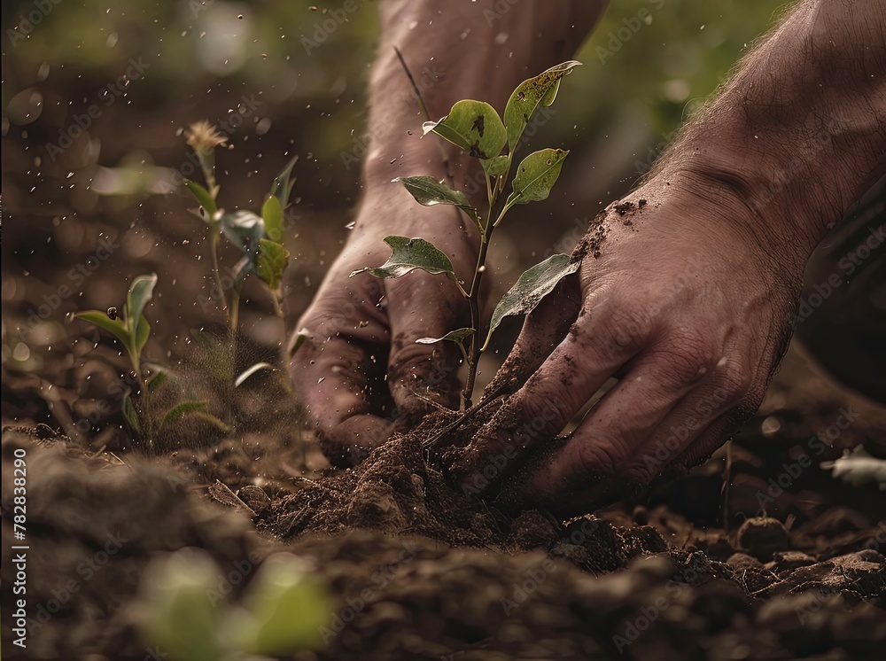 planting a tree. planting a tree.