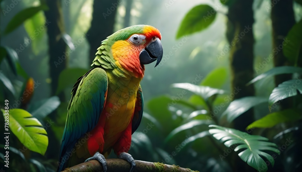 Colorful Macaw Parrot Close-up