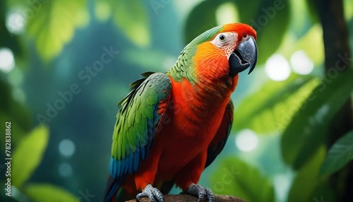 Colorful Macaw Parrot Close-up