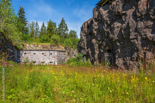 Moat in Vaberget fortress in Sweden