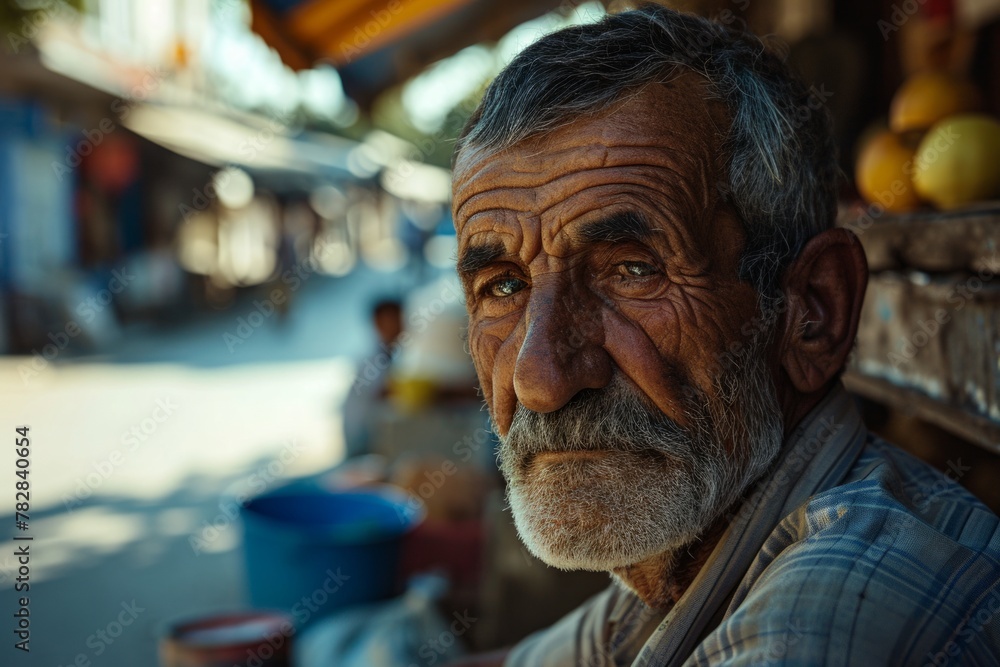Portrait of a sad old man in Pushkar, Rajasthan, India. Portrait of a sad old man in Pushkar, Rajasthan, India.