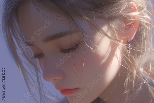 detailed atmospheric portrait, pin-up girl, fantasy art style, anime aesthetic, illustration. generative AI