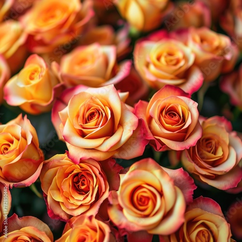 A beautiful bouquet of red and orange flowers