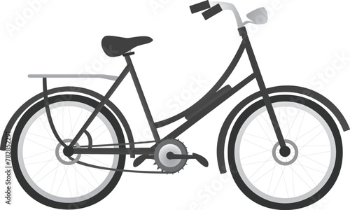 Classic bicycle vector. Vintage onthel bicycle from the 1970s