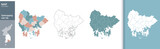 Korea Gyeongsangnam-do map illustration vector file