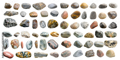 A set of stones isolated on white