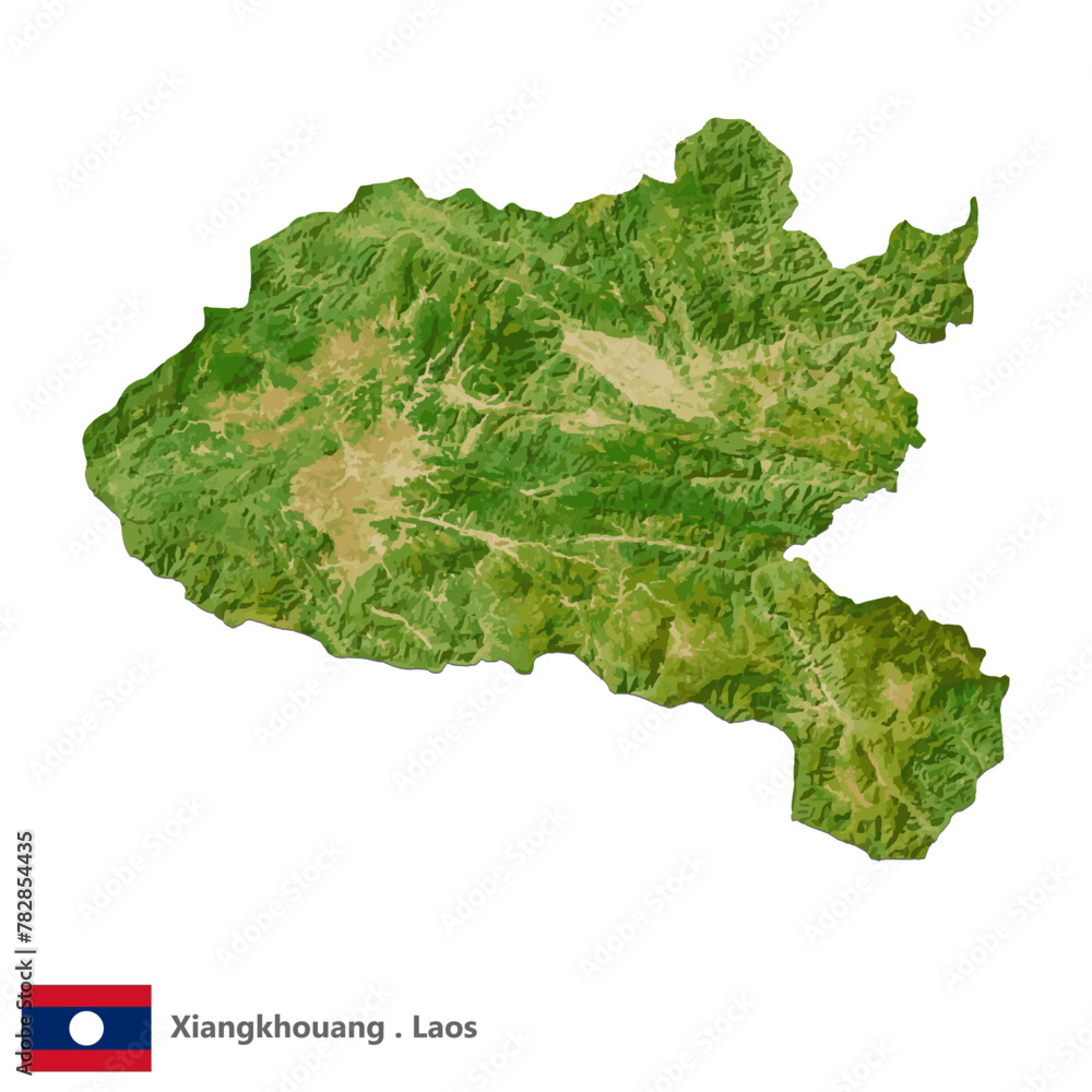 Xiangkhouang, Province of Laos Topographic Map (EPS) Xiangkhouang, Province of Laos Topographic Map (EPS)