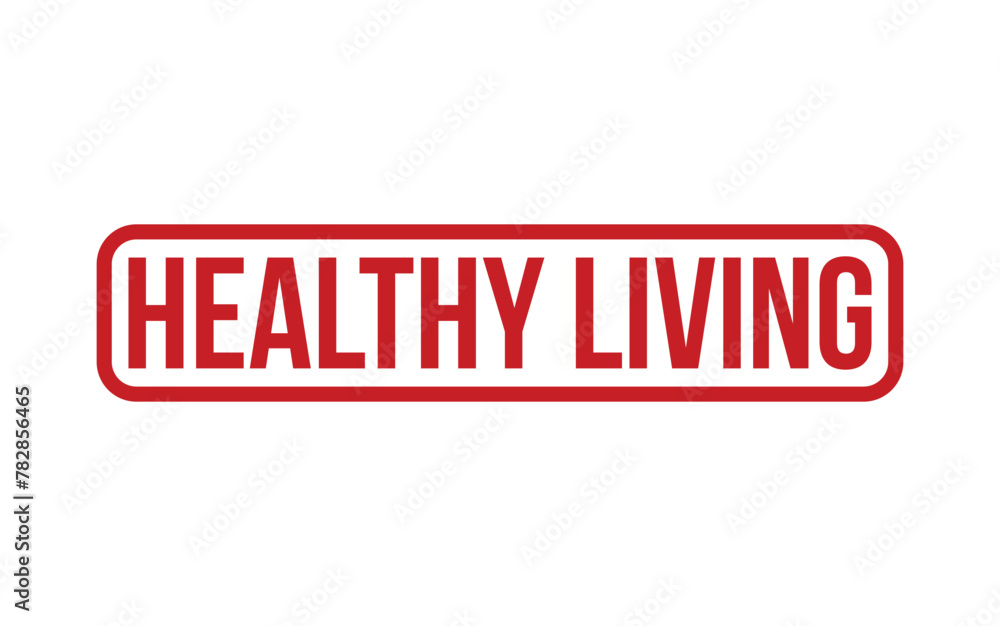 Red Healthy Living Rubber Stamp Seal Vector Red Healthy Living Rubber Stamp Seal Vector