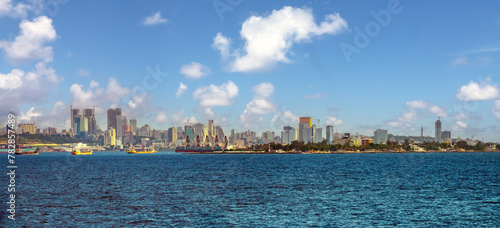 Waterfront skyline of the vibrant, reemerging city of Luanda, Angola, Central Africa