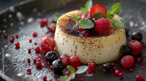 Indulge in the decadent delight of creamy cheesecake adorned with luscious strawberries. This heavenly dessert tantalizes the taste buds with its rich, velvety texture and bursts of sweet, juicy fruit