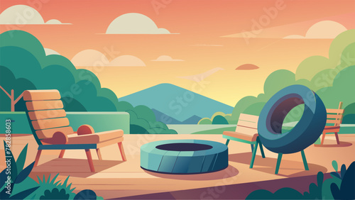 Experience the joy of treasure hunting as old tyres are creatively repurposed into unique and functional garden furniture adding a touch of