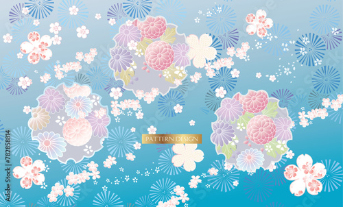 Modern Japanese pattern background design.