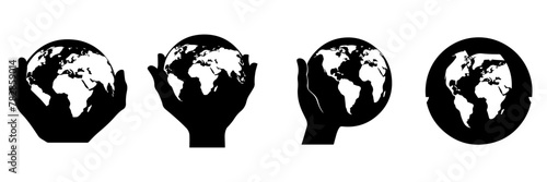 illustration of a earth black and white background